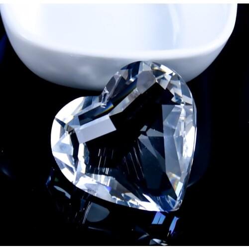 45mm Heart Shape Crystal Prisms Chandelier Parts Clear Pendants Suncatcher for Windows Decor DIY Home Wedding Decor Accessories