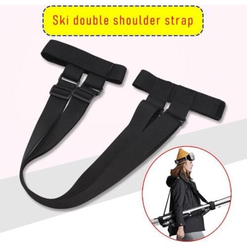 Ski Shoulder Strap Adjustable Ski Bar Shoulder Carrier Hand Straps Skiing Bags Porter Hook Loop Protect Tools Outdoor Sports
