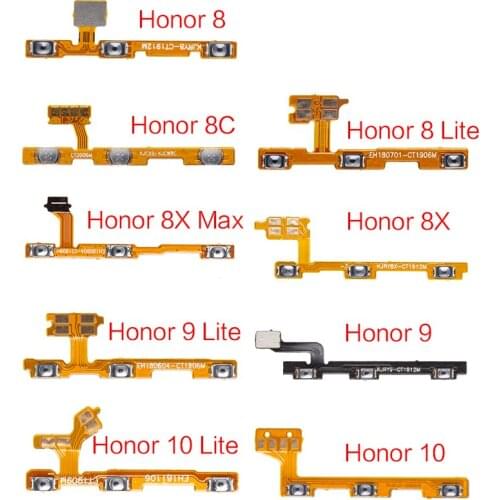 1pcs Power Button Flex Cable For Huawei Honor 8 8C 8X Max 9 10 Lite Volume Control Side Switch Replacement