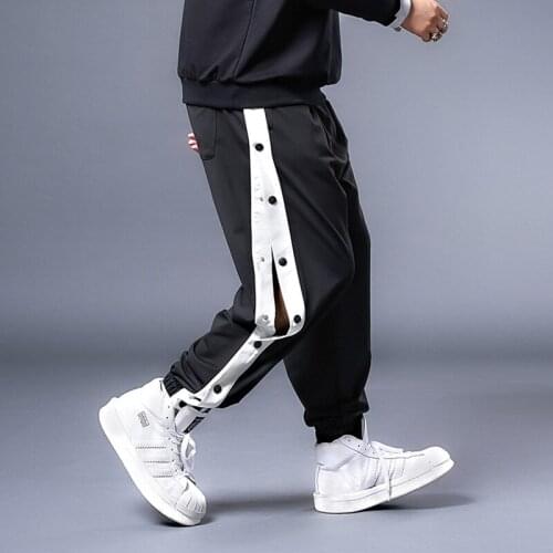 Plus PLUS 6XL 5XL jogging sports trousers 2020 new fitness training trousers fashion full-open side row mens hip hop clothing