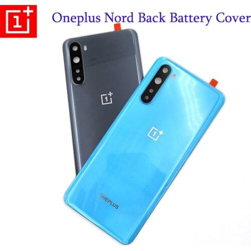 OnePlus Nord Glass Back Battery Cover Rear Door Housing Case Glass Panel Oneplus Nord Replacement Parts For 1+ Nord & Camera Len