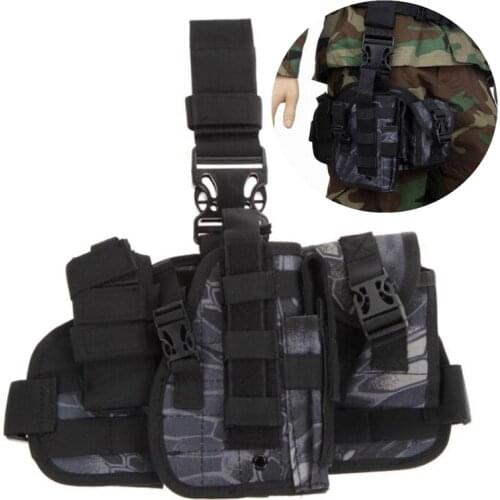 Tactical Drop Leg Holster 900D Military Tactical MOLLE Pistol Handgun Thigh Holster Platform Panel for Glock 17 18 19 26 34