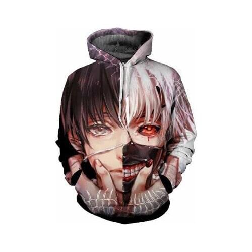 Tokyo Ghoul 3D Print Hoodies Sweatshirts Pullover Mannen/vrouwen Trainingspakken Anime Kaneki Ken Hoodies Sweatshirts Streetwear