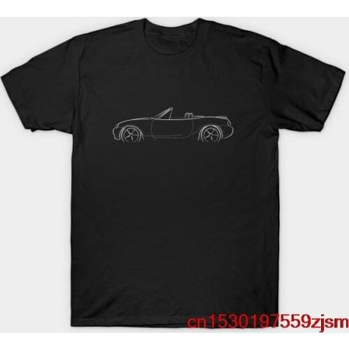 Miata MX5 NB - profile stencil, white T-Shirt man and woman tee