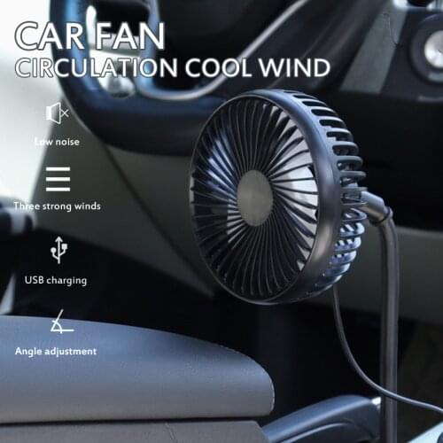 12V 24V Universal Car Fan Air Cooling Adjustable Cup Holder Fan 3 Speed Control USB Fan Summer Cooler Air Fan Car Accessories