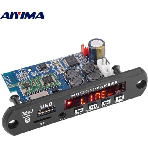 Aiyima TDA7492P 25Wx2 Bluetooth Amplifier Stereo Amplifiers MP3 Decoder Board WAV APE Lossless Audio USB TF AUX DC12V-24V