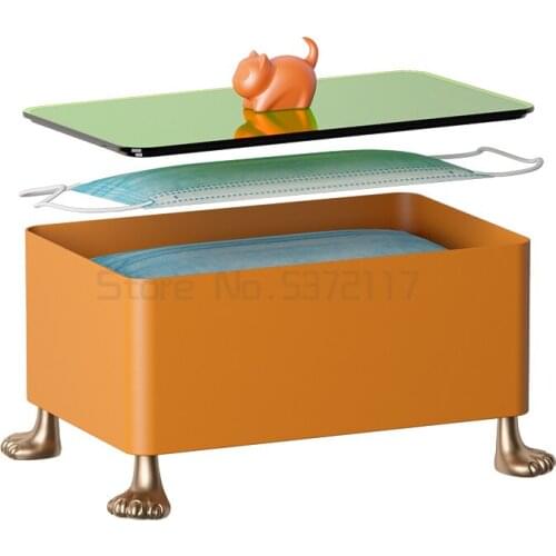 Tabletop porch mask storage box household large capacity living room multi function sundry box with cover storage box