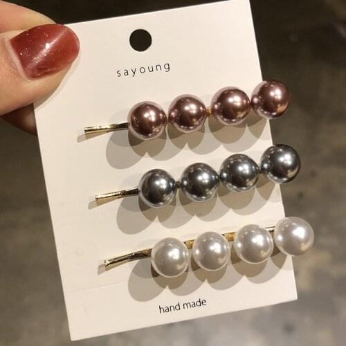 Hairlyah Western Style Women Pearl Hairpin Hair Clip Holder Ornament Bangs Barrette Styling Tools Headress Hair Accessories