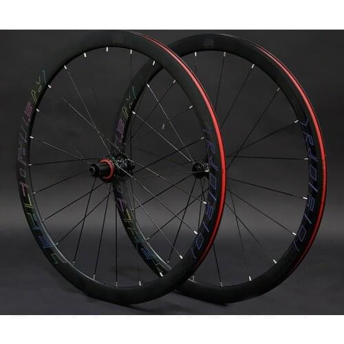 Factory Aluminum four Peilin disc brake road wheel set 700C bucket shaft quick disassembly optional road car racing