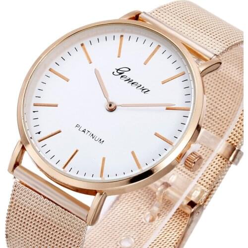 Women Watches 2020 Rosy Gold Casual Quartz Watch Women Metal Mesh Stainless Steel Dress Watches Relogio Feminino Wrist Watch Hot