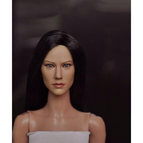 1/6 Scale Female Head Sculpt With long hair For 12" Action Figure Body Accessory