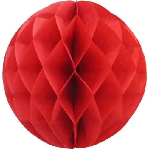 10pcs red paper Honeycombs Paper Ball Christmas wedding party hanging decoration