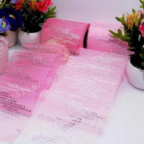 25yards/roll Width 6cm/10cm Glitter Hollow Dot Soft Tulle Fabric DIY Handmade Hair Bow Tutu Wedding Christmas Party Supplies