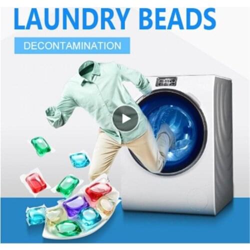 30pcs Clothes Laundry Bead Clean Ball Natural Organic Laundry Capsule Dissolve Fabric Softener Ball 8 Times Cute Candy