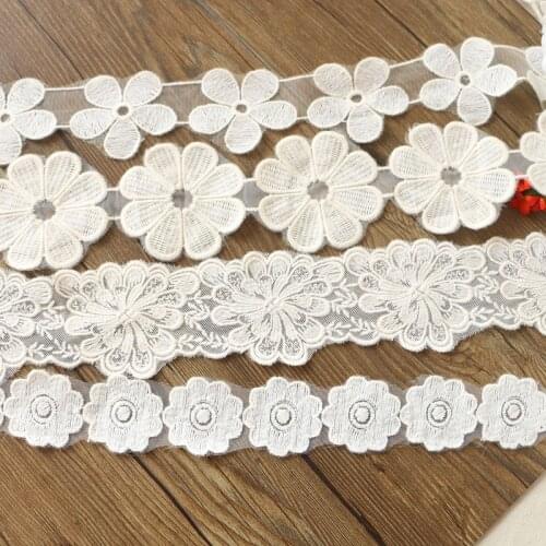 4-6CM1yard Lace High Quality 100% Cotton Lace Fabric Free Shipping