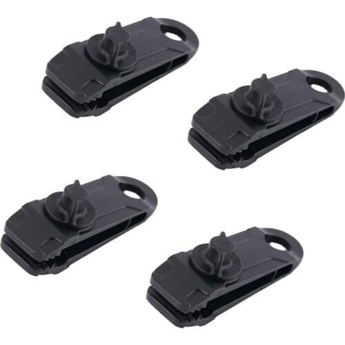 4 Pieces/ Set Heavy Duty Tarp Clips Tent Awning Clamp Car Boat Cover Tie Down Snap Outdoor Camping Guy Line Rope Tools