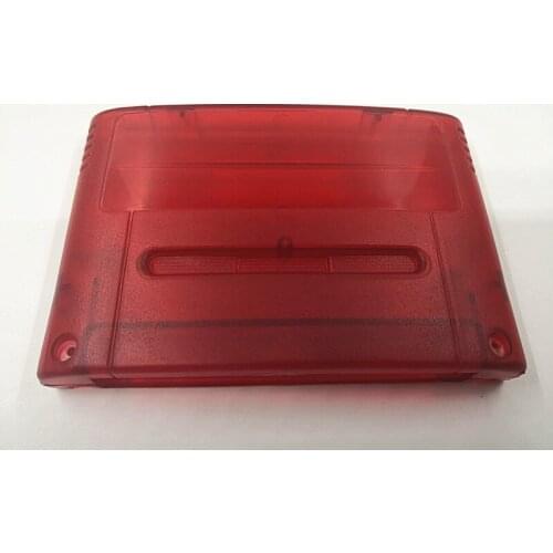 5pcs transparent red Game Cartridge Replacement Plastic Shell For SNES game Console card 16bit game card shell JP/EU Version