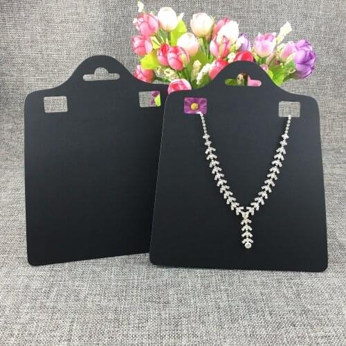 50pcs/lot 16x18cm New Blank card Paper Square Hole Necklace&Earring Cards Jewelry Hang Package Display Accept Custom Logo