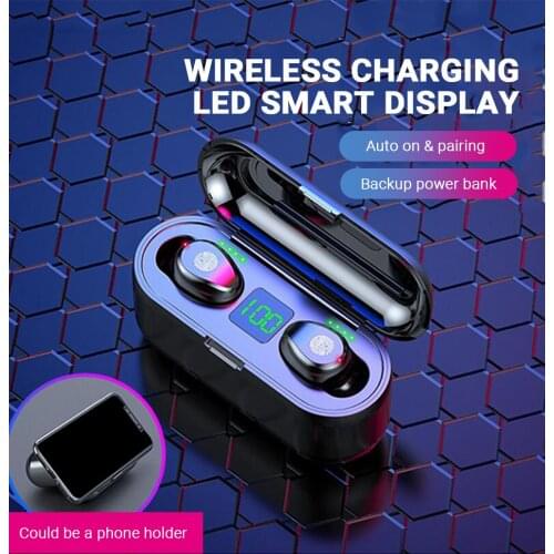 Bluetooth 5.0 TWS Wireless Earbuds Hands-free Earphones Hi-Fi Sound Effect