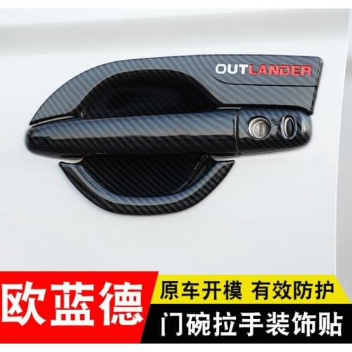 Door Handle Cover Car Styling For Mitsubishi Outlander 2008 - 2012 Sport RVR ASX Lancer Sedan Trim Car Accessories Sticker