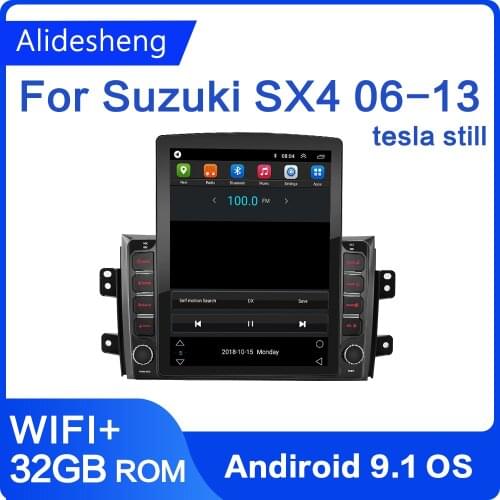 Tesla screen For Suzuki SX4 2006-2013 For Fiat Sedici 2005-2014 android 9.1 Car Radio Multimedia Player 2din GPS 2.5D 9.7"inch