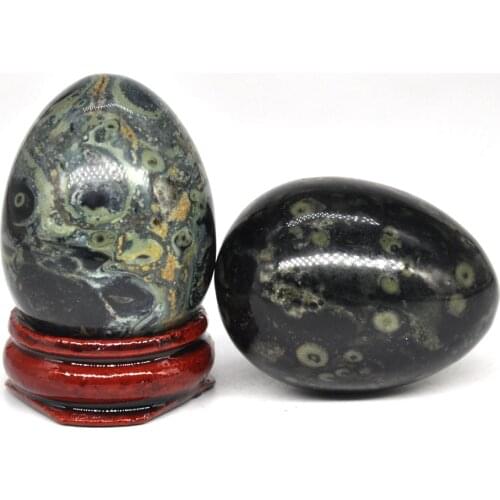 30x40mm Kambaba Jasper Egg Shaped Stone Healing Natural Crystal Kegel Massage Accessory Minerale Gemstone Spiritual Decoration