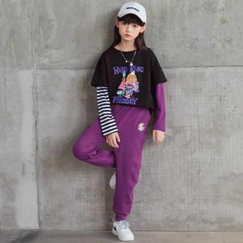 Children Girls Cartoon Tops Suit 10 12 years Casual Pants Clothes Set 2020 Autumn Teenage Girls Clothing