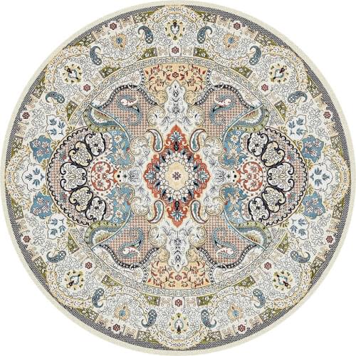 Retro Ethnic Carpet Round Moroccan Style Carpets for Living Room Area Rug Home Decoration Maison Moderne Salon Bedroom Decor