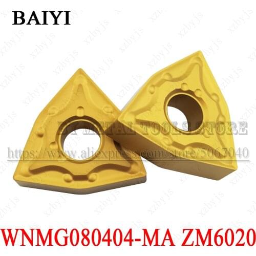 10pcs WNMG080404-MA WNMG080408-MA metal blade hard alloy inserts machine tool blade cost-effective CNC lathe cutting tools