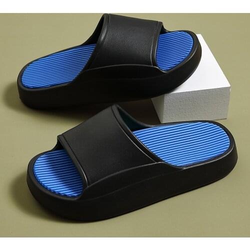 Mens Slippers Bathroom Slides EVA Anti-slip Flip Flops Summer Indoor Home Slippers Women Bath Beach Sandals Platform Shoes
