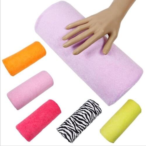 1PC at random color Soft Hand Rests Washable Hand Sponge Holder Arm Nail Art Small Manicure Hand Rests Pillow Cushion T0484