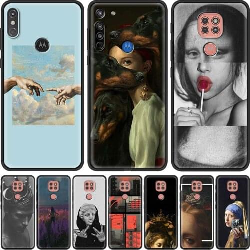 Aesthetic Art Soft Case For Motorola G8 Power Lite One Hyper Fusion E6s G 5G Stylus Edge G9 Play E7 Plus Silicone Cover