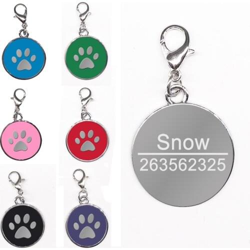 New Paw Pawfect New Free engraving Dog tag collar Stainless steel ID tag name telephone Pet Dog Charm accessories colorful