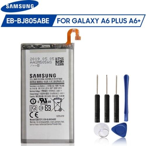 Original Samsung Battery EB-BJ805ABE For Samsung Galaxy A6 Plus A6+ A605 J6+ J805 Battery 3500mAh
