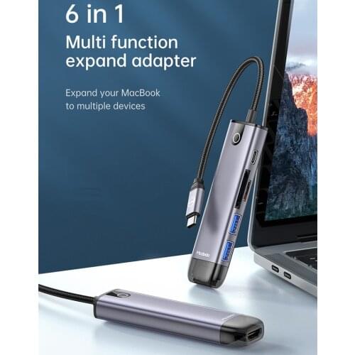 Mcdodo 8 in 1 Type C to USB HDMI PD TF SD Card USB-C Hub Macbook Air Pro iPad Adapter HU-7740