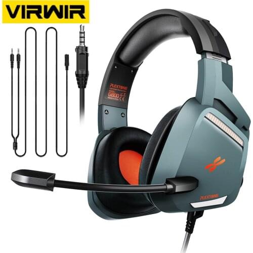 VIRWIR Professional 3.5mm Gaming Wired Headphones Surround HIFI Earphones With Mic For SONY PS4 Computer Laptop Gamer Headsets