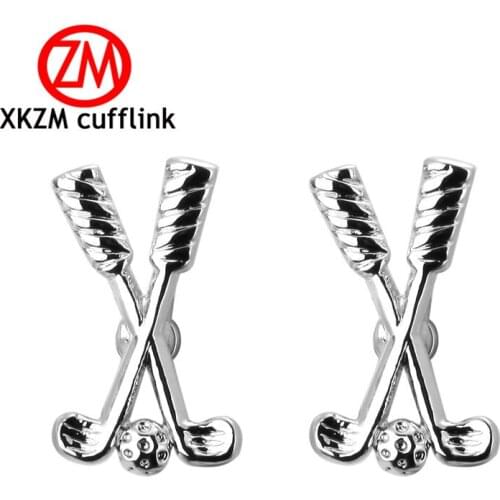 Luxury Men Silvery Golf Cufflinks High Quality Lawyer Groom Wedding Cufflinks For Mens Shirt Cuff Links French Jewelry