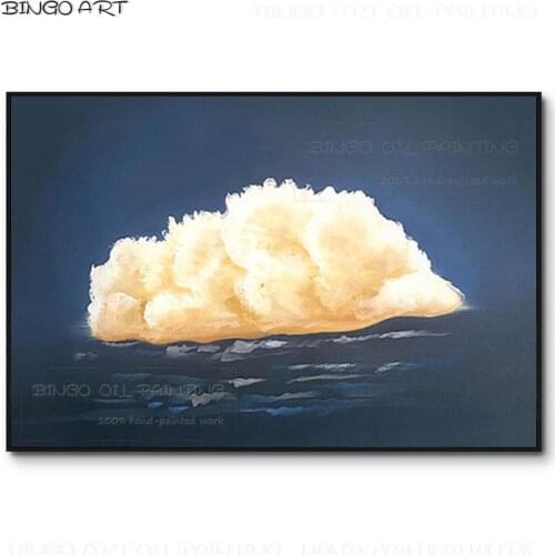 Special Wall Art Beautiful Cloud Picture Hand-painted Special Design Sky Could Oil Painting for Living Room Could Oil Painting
