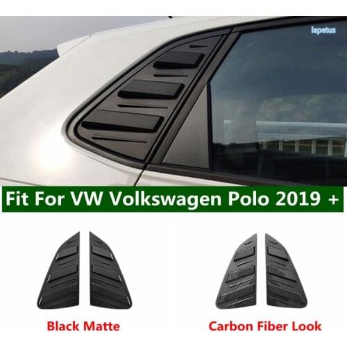 Car Styling Window Louvers Panel Side Shutters Vent Cover Trim 2pcs/set For VW Volkswagen Polo 2019 - 2021 Exterior Refit Kit