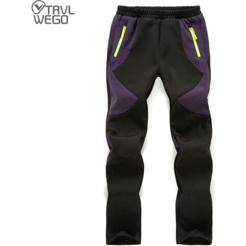 TRVLWEGO Camping Hiking Autumn Winter Children Student Pants Skiing Boy Girl Windproof Waterproof Outdoor Soft Shell Warm