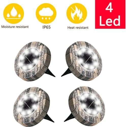 8/16 LEDs Outdoor Solar Garden Lights IP65 Waterproof In-Ground Light Solar Lamp Lighting for Pathway Yard Deck White/Warm White