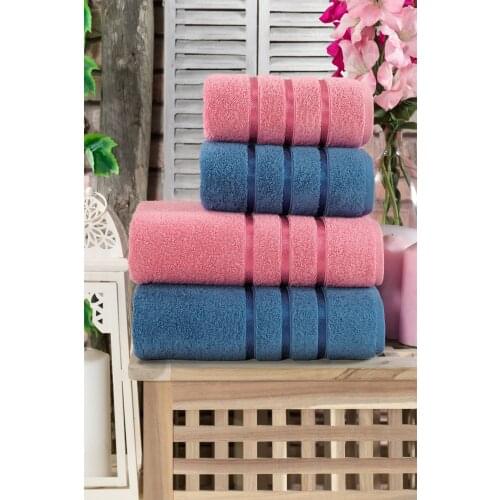 Bath Towel Set 100 Cotton 4pcs For Adults Quick Dry Easy Cleaning Bathroom Face Compressed Beach Hotel Foot made in English