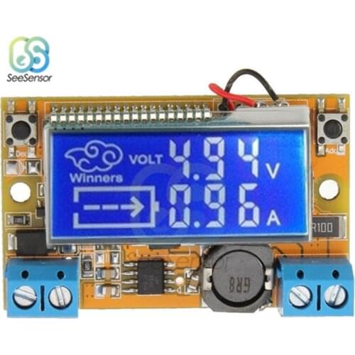 Dual Display DC-DC 5-23V To 0-16.5V 3A Max Step Down Power Supply Buck Converter Adjustable LCD Step-down Voltage Regulator