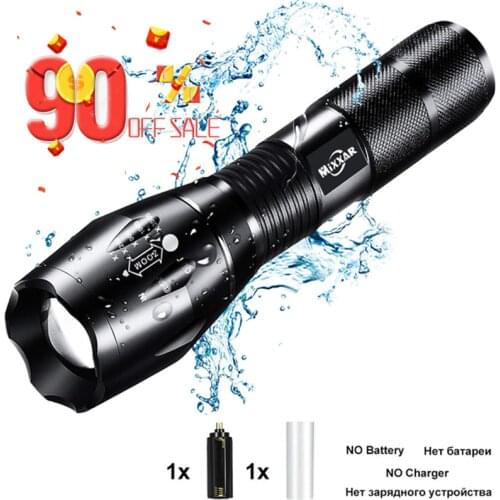 ZK90 Led flashlight Ultra Bright torch T6 Camping light 5 switch Modes Q250 TL360 EDC waterproof Zoomable Torch Bicycle Light