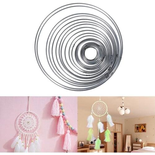 1PC Multi-size Silver Metal Good Welded Round Dreamcatcher Mandalas Hoop DIY Dream Catcher Ring Mold Craft Decoration Accessorie