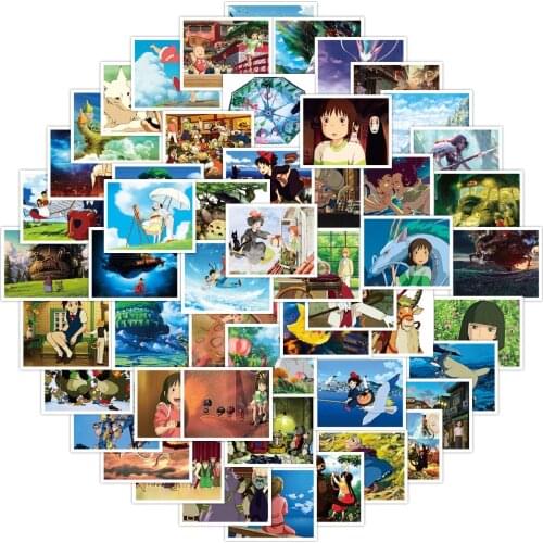 10/30/50PCS Japan Hayao Miyazaki Anime Cartoon Graffiti Stickers Skateboard Helmet Luggage Laptop Guitar Waterproof Wholesale