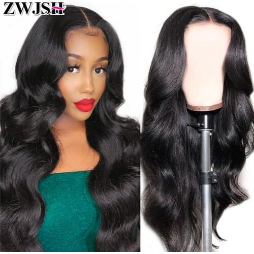 Zwjsh 160% Density Body Wave Lace Front Wig Pre Plucked Natural Hairline Lace Closure Wig Human Hair Wigs For Women Remy Hair