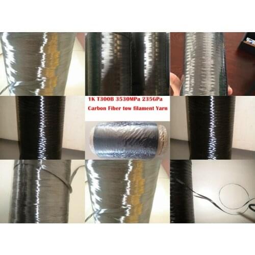 1K 3K 6K 12K 24K 48K Carbon Fiber tow filament Yarn thread tape Black 100M