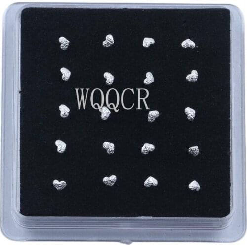 20PCS/Box Matte Female Stud-Shaped Heart-Shaped Nose Nails Used For Body Jewelry Cartilage Puncture Nose Rings Nose Piercing
