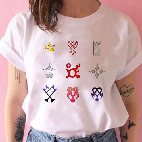 2021 T-shirt Women Minimalism Versatile T Shirt 9 Beautiful Key Ports Printed T-shirts Women Summer Trendy Y2k Fashion Tshirt